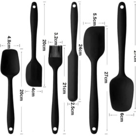 Resim AyrStore Yanmaz Yapışmaz Silikon 6'lı Pasta, Yumurta Fırçası, Kaşık Bıçak, Spatula Mutfak Seti 