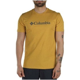 Resim Columbia Csc M Basic Logo Brushed Erkek Kısa Kollu T-shirt Hardal Cs0287-718 001 