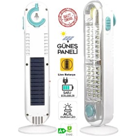 Resim V-005 42 Ledli+Fener Solar Güneş Panelli Ultra Güçlü Ledli Şarjlı Işıldak 