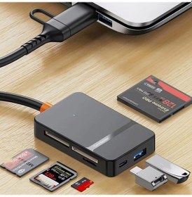 Resim Microcase AL4586 8 İn1 OTG SD/TF Type C Lightning USB 3.0 Çift Kart Okuyucu 