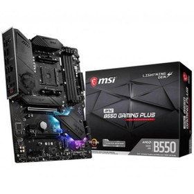 Resim MSI MPG B550 GAMING PLUS DDR4 M2 PCIe NVME HDMI DP PCIe 16X v4.0 AM4 ATX 