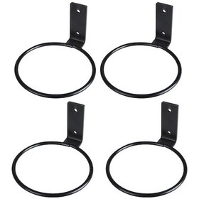 Resim Mufunye 4 Adet Askılı Bitki Standı Duvar Braketi Metal Saksı Duvara Monte Tutucu Halkaları Açık/kapalı Ev Dekorasyonu İçin 