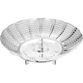 Resim Housedec Katlanır Buharda Sebze Pişirici Haşlayıcı Haşlama Sepeti Aparatı Paslanmaz Çelik Buharlı Pişirici 