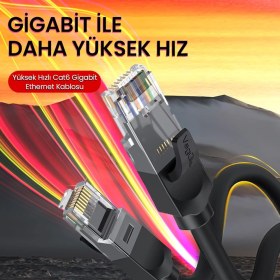 Resim VegGieg Cat6 1000MBPS Gigabit Utp Ethernet Kablosu 3 Metre 