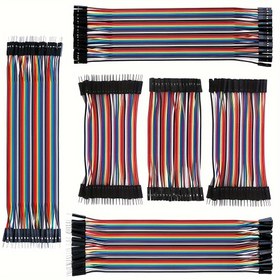 Resim 40 Adet 10/20CM Jumper Tel Lehimleme Olmadan Ekmek Tahtası Jumper Tel Erkek Dişi, Erkek Erkek, Dişi Dişi Arduino Projesi Için 