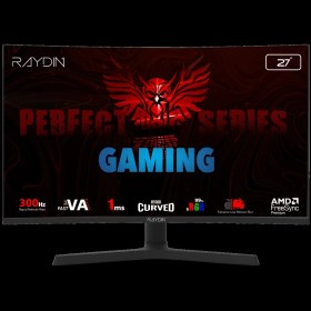 Resim Raydın Eg27rfa-300hz, 27", 1ms, 300hz, Full Hd, 2xhdmı, Dp, Hoparlör, Va Led, R1500 Curved, Yükseklik Ayarlı Ayak, Frameless, Freesync Gaming Monitör 