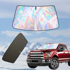 Resim 5 Katmanlı Lazer Güneşlik - 145X92Cm Evrensel Ön Cam Isı Blokörü Kaymaz, Yaz Isı Yalıtım Cam Kapağı | Canlı Güneşlik 