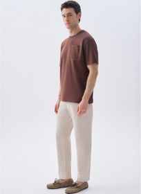 Resim Mudo Erkek Taş Rengi Tapered Fit Chino Pantolon 