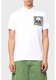 Resim Versace Jeans Couture Erkek Polo Yaka T Shirt 74gagt15 Cj02o 003 Beyaz 