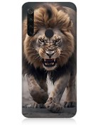 Resim Xiaomi Redmi Note 8 Uyumlu Silikon Kılıf Saldırgan Aslan 