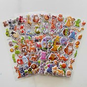 Resim 8 Sayfa 3D Vahşi Hayvan Kabarcık Çıkartmaları - Canlı Geyik, Aslan, Zürafa, Maymun, Kaplan Çıkartmalar Defterler, Su Şişeleri, Scrapbooking, Kaykaylar için - Eğlenceli Karikatür Tasarımlar, Karışık Renkler, Kendinden Yapışkanlı, Çocukların El Sanatları ve Süslemeleri için Mükemmel, Sevimli Hayvan Çıkartma Paketleri 