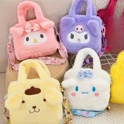 Resim Sanrio Hello Kitty, Kuromi, My Melody Peluş Çanta, Melody Peluş Çantası, Kuromi Tarçın Köpek Çantası, Parti Hediyeleri, Sevgililer Günü Hediyesi 