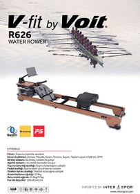 Resim VFit BY Voit R626 13 Lt Water Rower Kürek 