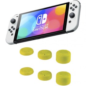Resim Dobe Nintendo Switch Oled Ve Switch 2 Yükselticili Analog Silikon Koruyucu Seti 