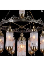 Resim Üstün Avize Fabrikası Mekke Model Özel Tasarım Dekoratif Otantik 8 Kollu Cami Avizesi 100 cm 