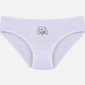 Resim Koza İç Giyim Kız Çocuk 3'lü Penguen Desenli Slip 1050 Beyaz - Pembe 