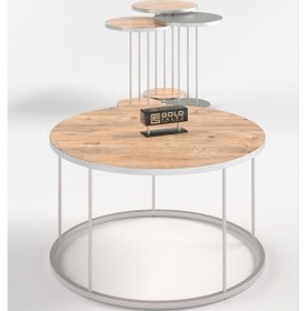 Resim Orta Sehpa Ve Zigon Sehpa Terra Set Gümüş Antrasit Ceviz Diğer 