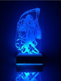 Resim Özel Tasarım Oraklı Iskelet Hediyelik 3D Gece Led Lamba 