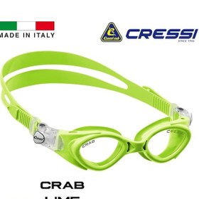 Resim Parumarin Cressi Crab 2-7 Yaş Lime Yüzücü Gözlüğü 