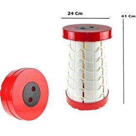 Resim Uzman İthalat Tabure Katlanır Ayarlı Tabure 41 CM Beyaz 