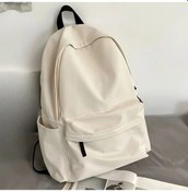 Resim Sunshine011 Beyaz Renkli Okul, Seyahat Ve Günlük Kullanım İçin Hafif Sırt Çantası Beyaz 