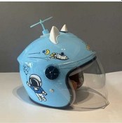 Resim Didadodo 4-12 Yaş Çocuk Sonbahar/kış Kask Açık Mavi, Sıcak Ve Güvenli Açık Mavi 