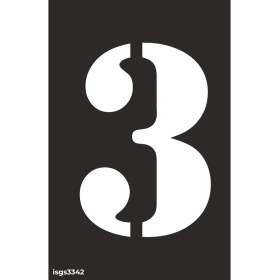 Resim İsg Tabelam 13x20cm/kompozit/3 Rakamı Boyama Şablonu Set 2 