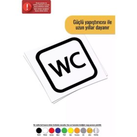 Resim Wc - Araç, Oto, Laptop, Duvar Uyumlu Sticker 30 30 Cm 