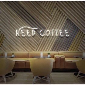 Resim Need Coffee Yazılı Neon Tabela Beyaz 