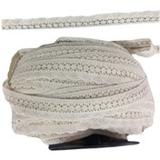 Resim Kopanaki Dantel en 4 cm Şeritli Krem 5 Metre 