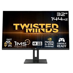 Resim Twisted Minds TM32DUI 32" 1 MS 144 Hz Hdmi DP Gsync PS/Xbox RGB UHD 4K IPS Oyuncu Monitörü 