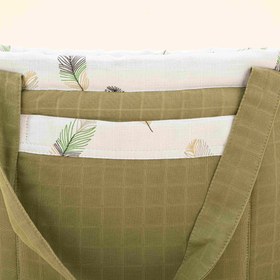 Resim Bebek Bakım Çantası - Koyu Fıstık Yeşili Muslin - Yeşil Tüy 