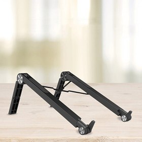 Resim Siyah Laptop Stand Notebook Yükseltici Stand Katlanabilir Ve Ayarlanabilir Hafif 