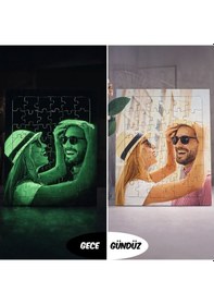 Resim Bk Gift Kişiye Özel Fotoğraflı 42 Parça A4 Fosforlu Puzzle -1, Gece Parlayan Puzzle, Sevgiliye Ve Ev Hediyesi Kobitmeyencom36673 Bk Gift 