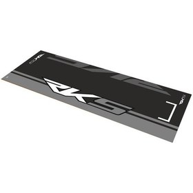 Resim Rks Uyumlu Siyah - Gri Desenli 80 X 220 Cm Kaydırmaz Motosiklet Halısı 