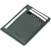 Resim Yeşil Deri Unisex Kredi Kartlık - S1KK00001676-I5T 