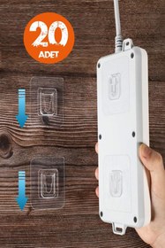 Resim Hombak 10’lu Set Geçmeli Klips Eşya Sabitleme Askısı Kendinden Yapışkanlı 