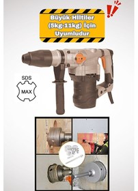 Resim 35mm Beton Duvar Delme Panç + Sds-max 350mm Uzun Adaptörlü 