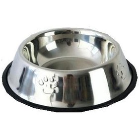 Resim Pati Desenli Kedi Köpek Çelik Mama Kabı 32 Öz 