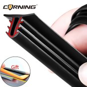 Resim CORNING Siyah Kauçuk Conta Şeridi - 200.99cm Ses Yalıtımı & Rüzgarlık Kenarlığı Arabalar, Kamyonlar, Tekneler, Karavanlar, Gösterge Paneli, Boşluk Koruma için 