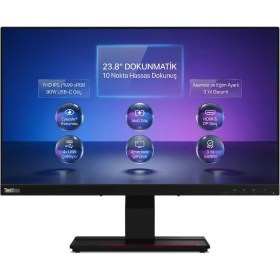 Resim Lenovo Thinkvision T24T-20 23.8" Fhd 4ms Dokunmatik Monitör 62C5GAR1TK 