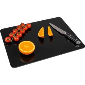 Resim B&G GLASS Temperli Cam Kesme & Sunum Tahtası Kaymaz Ayaklı Isıya Dayanıklı Çizilmez Antibakteriyel 20X30 8mm Füme 