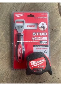 Resim Milwaukee 5metre Çelik Şerit Metre Mıknatıslı 5 28mm Kola Açacak 18cm 5metre 