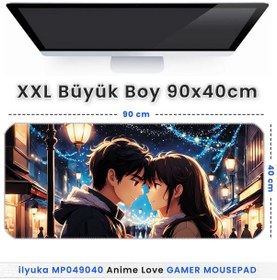 Resim 90x40cm Anime Love Xxl Büyük Boy İlyuka Gaming Oyuncu Mousepad 