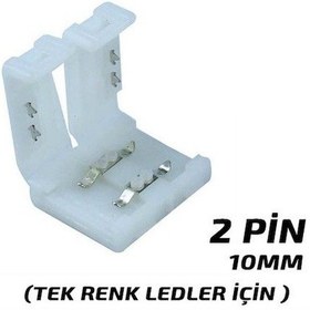 Resim 10 Adet 10Mm 2 Pin Üç Çipli Şerit Led Ekleme Aparatı Birleştirici 