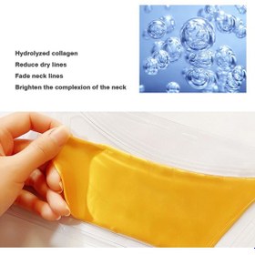 Resim Tenfowee 24k Altın Ve Kolajenli Boyun Maskesi - Nemlendirici, Cildi Gerginleştirici, Boyun Çizgilerini Azaltan, Vitamin E Ve C İçeren Home Spa Bakımı 