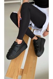 Resim tomıross Kadın Chloe Yüksek Tabanlı Cırtlı Sneaker Spor Ayakkabı Chl-6901 