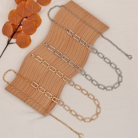 Resim 1 Adet Şık ve Çok Amaçlı Kadınlar İçin Taşlı Metal Kemer - Elbiseler & Kot Pantolonlar için 