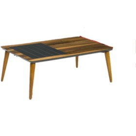 Resim Orta Sehpa Osm Kareli Model Parlak Ceviz Gri Kayın Ince Torna Ay 