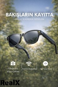 Resim Realx X1 Akıllı Kamera Gözlük - Fotoğraf & Video Çekim, Telefona Bağlanma, Sesli Kontrol, Yapay Zeka 